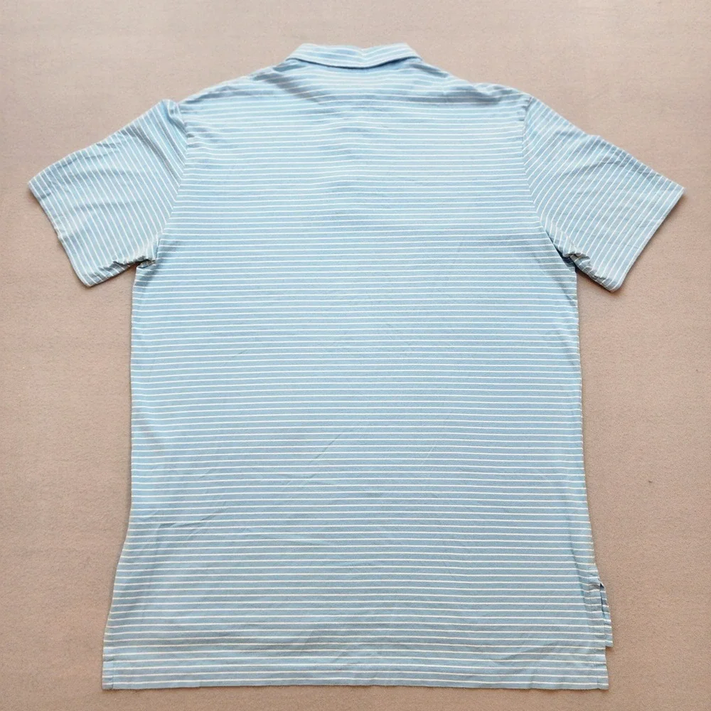 Polo Golf Ralph Lauren Striped Polo Shirt Men's Large Blue White Short Sleeve Co